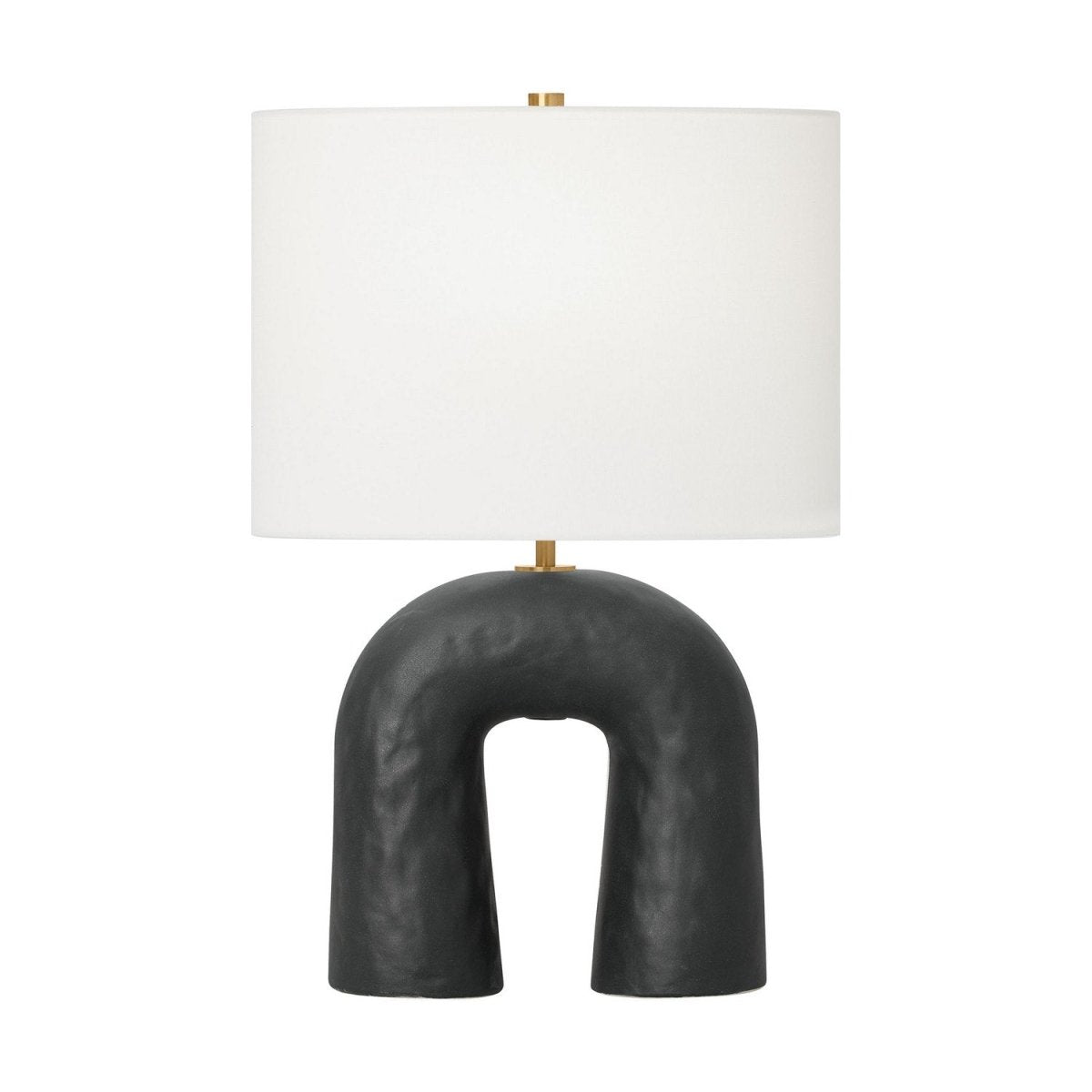 Lampe de table Aura - Céramique noire rugueuse by Visual Comfort Studio | Luminaires & cie