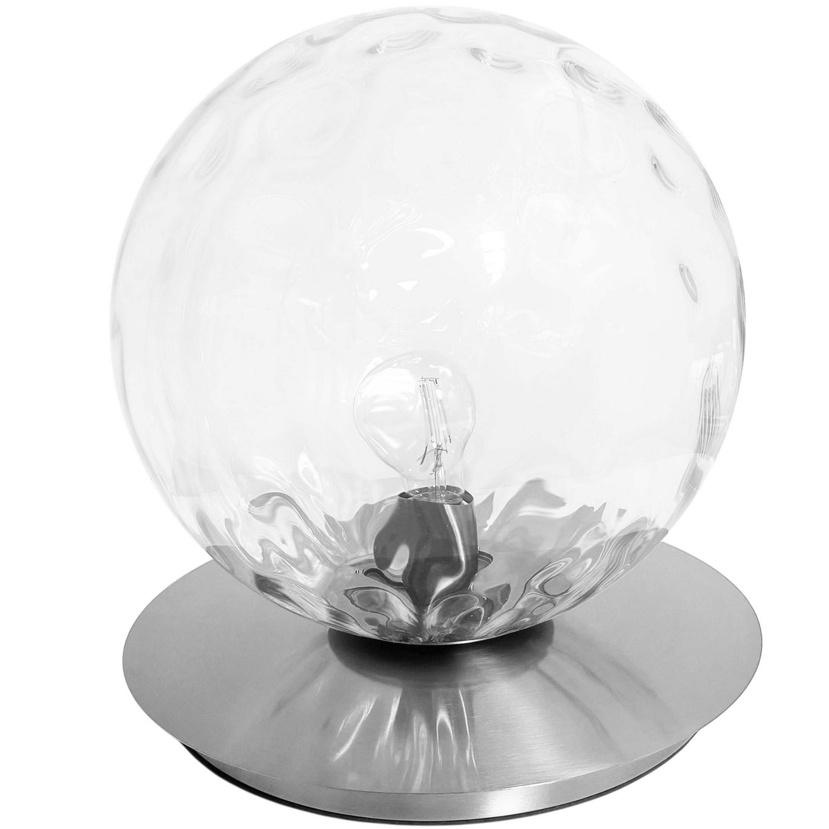 Lampe de table Burlat Chrome poli, 12 1/2", Transparent – Dainolite