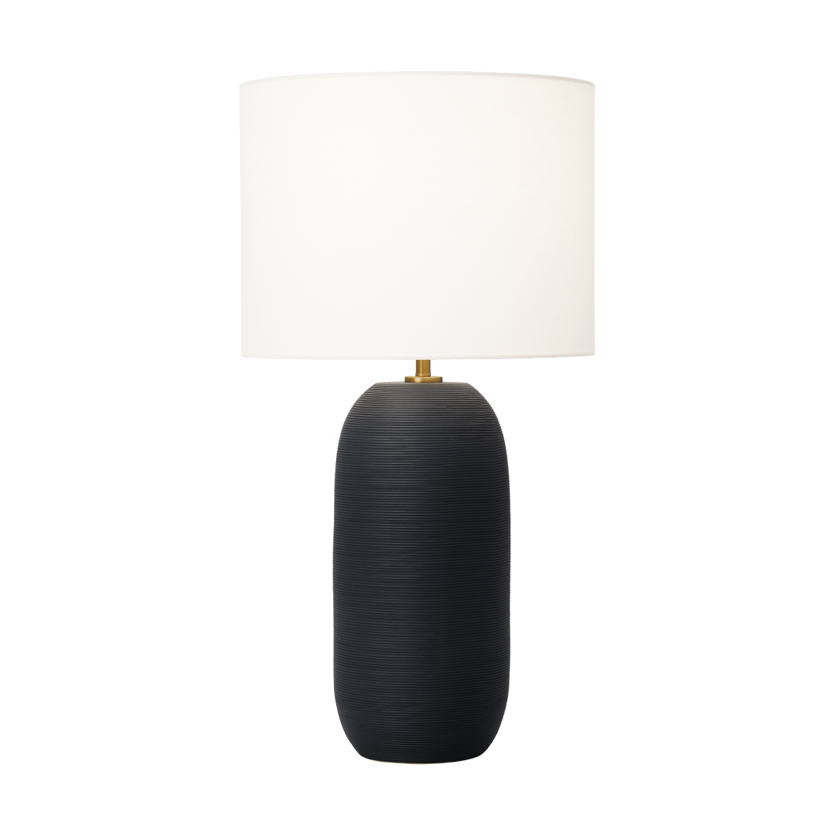 Lampe de table Fanny Slim - Céramique noire rugueuse by Visual Comfort Studio | Luminaires & cie