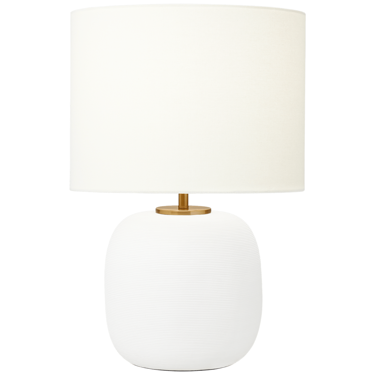 Lampe de table Fanny Wide - Céramique blanche mate by Visual Comfort Studio | Luminaires & cie