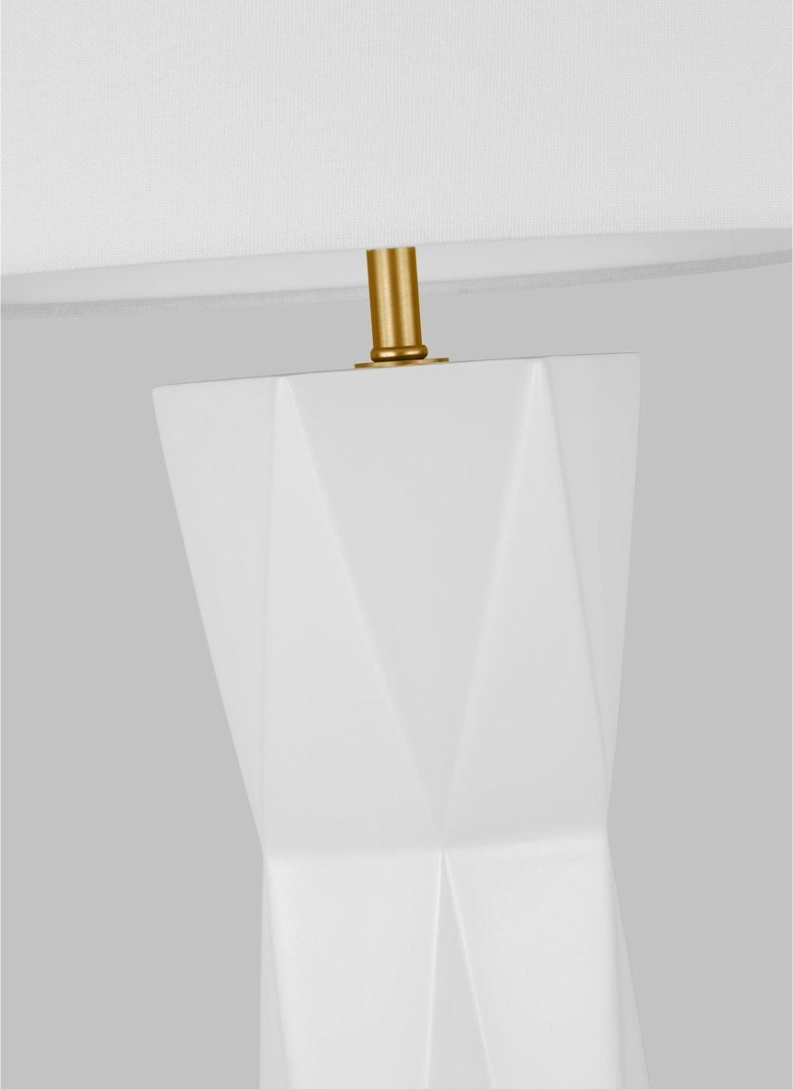 Lampe de table Fernwood - Blanc brillant by Visual Comfort Studio | Luminaires & cie