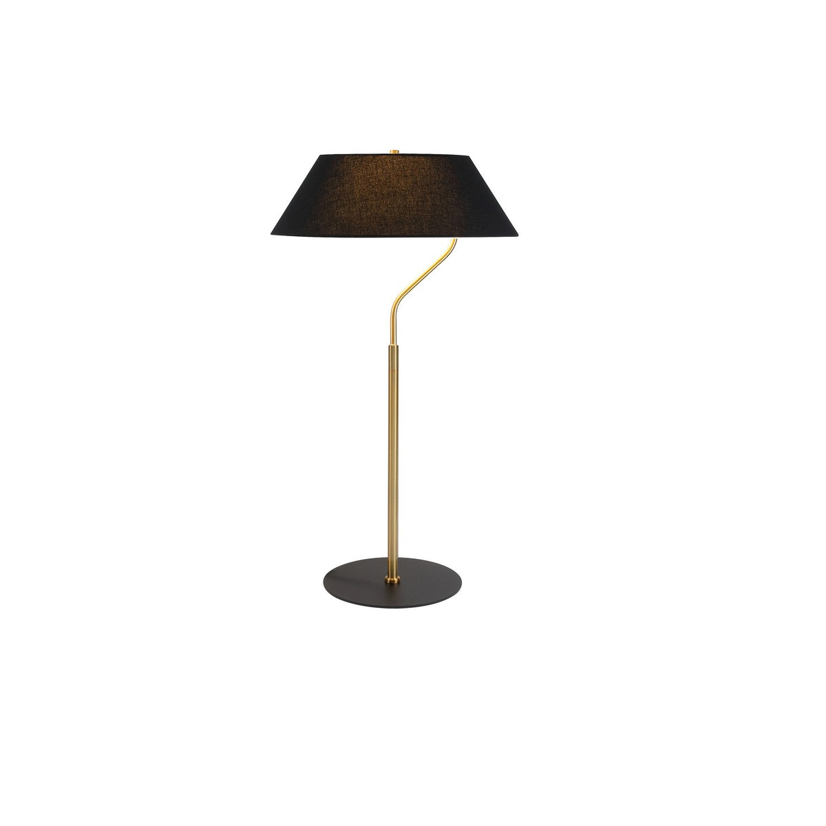 Lampe de table Geraldine Noir, Laiton vieilli & Noir mat / Noir mat – Dainolite