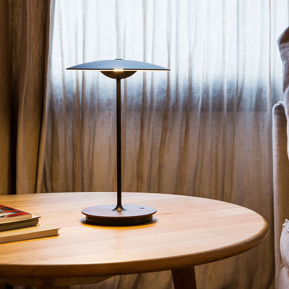 Lampe de table Ginger - Wenge/Blanc Ginger S (12.5") by Marset | Luminaires & cie