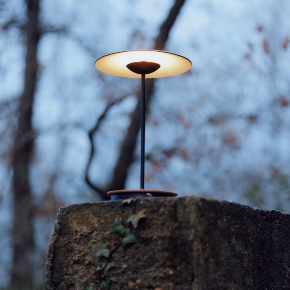 Lampe de table Ginger - Wenge/Blanc Ginger S (12.5") by Marset | Luminaires & cie