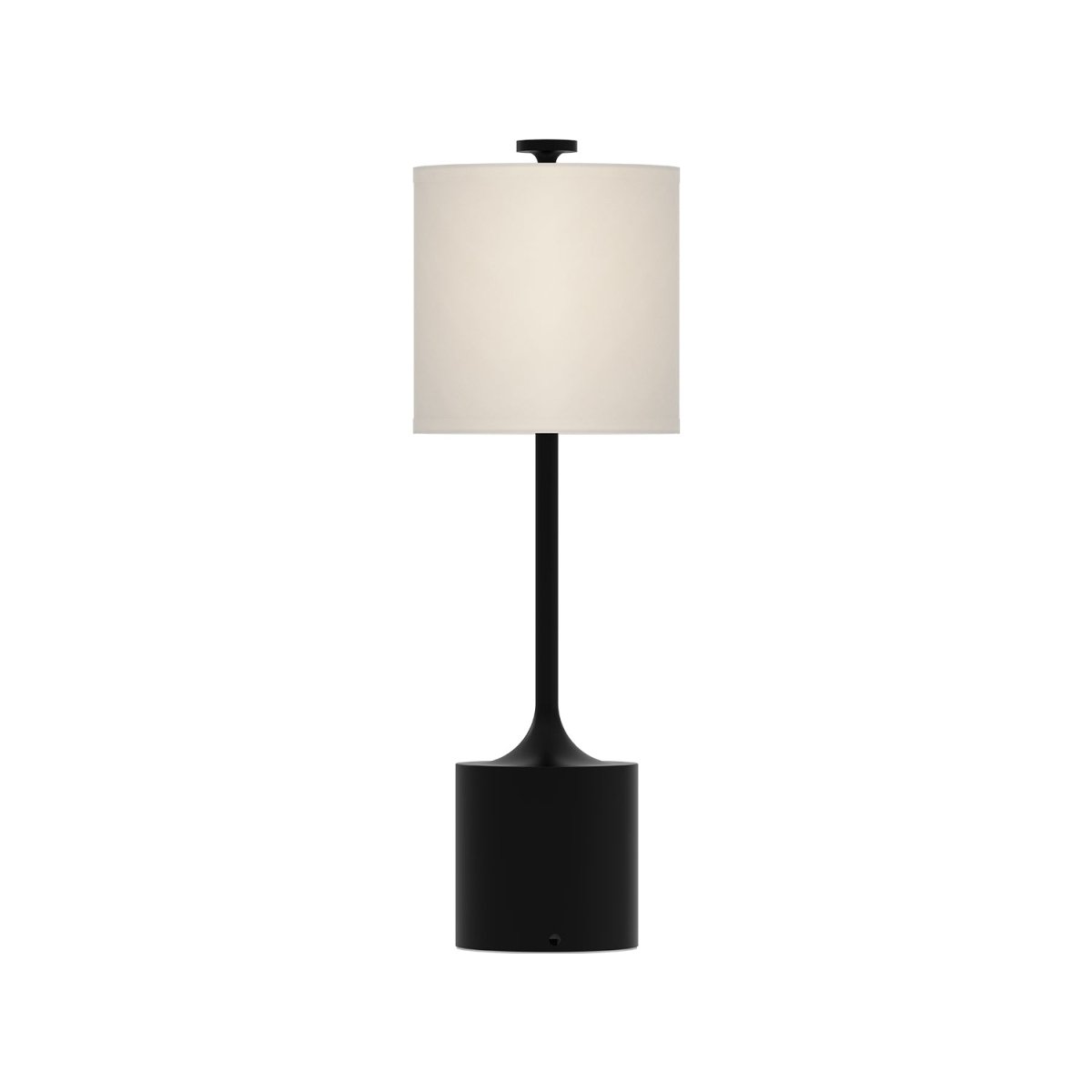 Lampe de table Issa - Lin noir / ivoire mat by Alora Lighting | Luminaires & cie