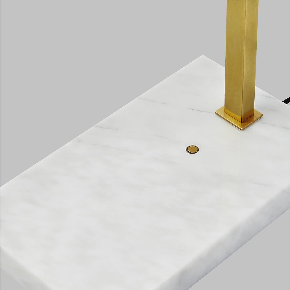 Lampe de table Klee - Laiton Naturel/Marbre Blanc by Tech Lighting | Luminaires & cie