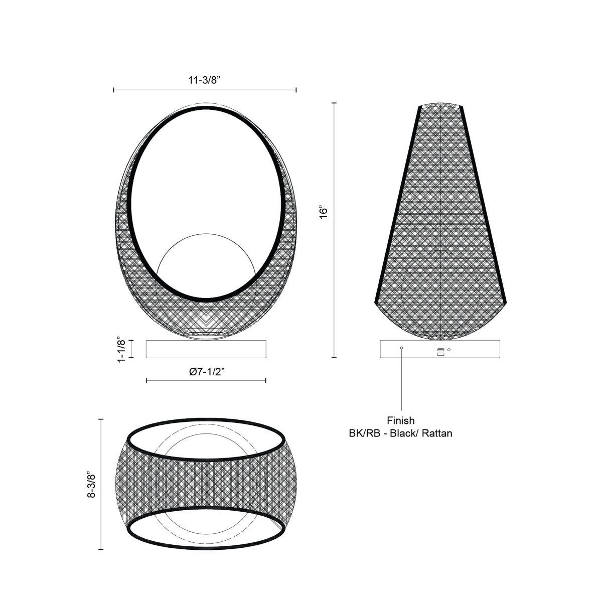 Lampe de table Lanai - 8 3/8" by Kuzco Lighting | Luminaires & cie