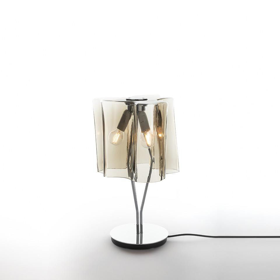 Lampe de table Logico - Mini Chrome/Fumé by Artemide | Luminaires & cie