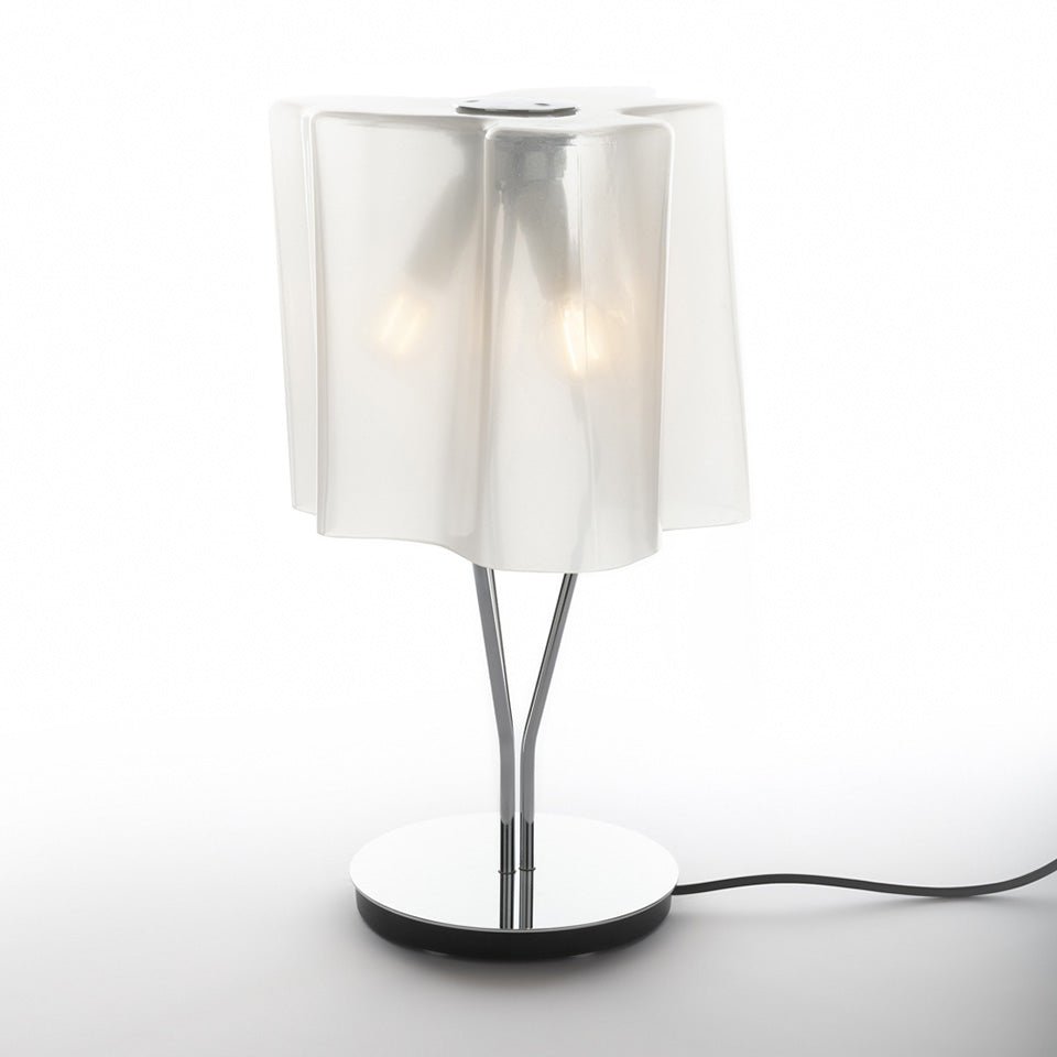 Lampe de table Logico - Mini Chrome/Blanc by Artemide | Luminaires & cie