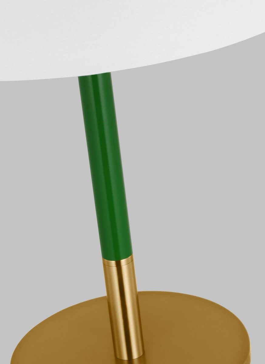 Lampe de table Monroe - Laiton brûlé et vert by Visual Comfort Studio | Luminaires & cie