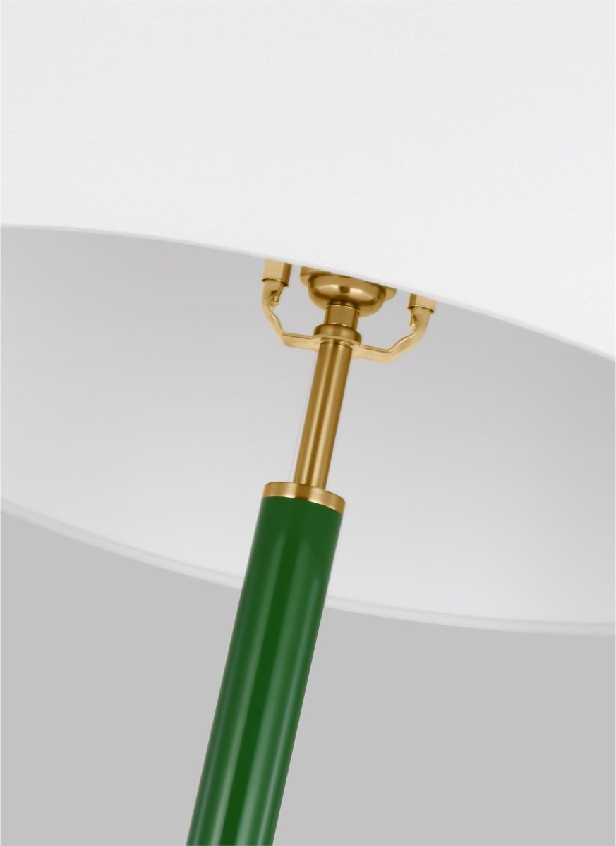 Lampe de table Monroe - Laiton brûlé et vert by Visual Comfort Studio | Luminaires & cie