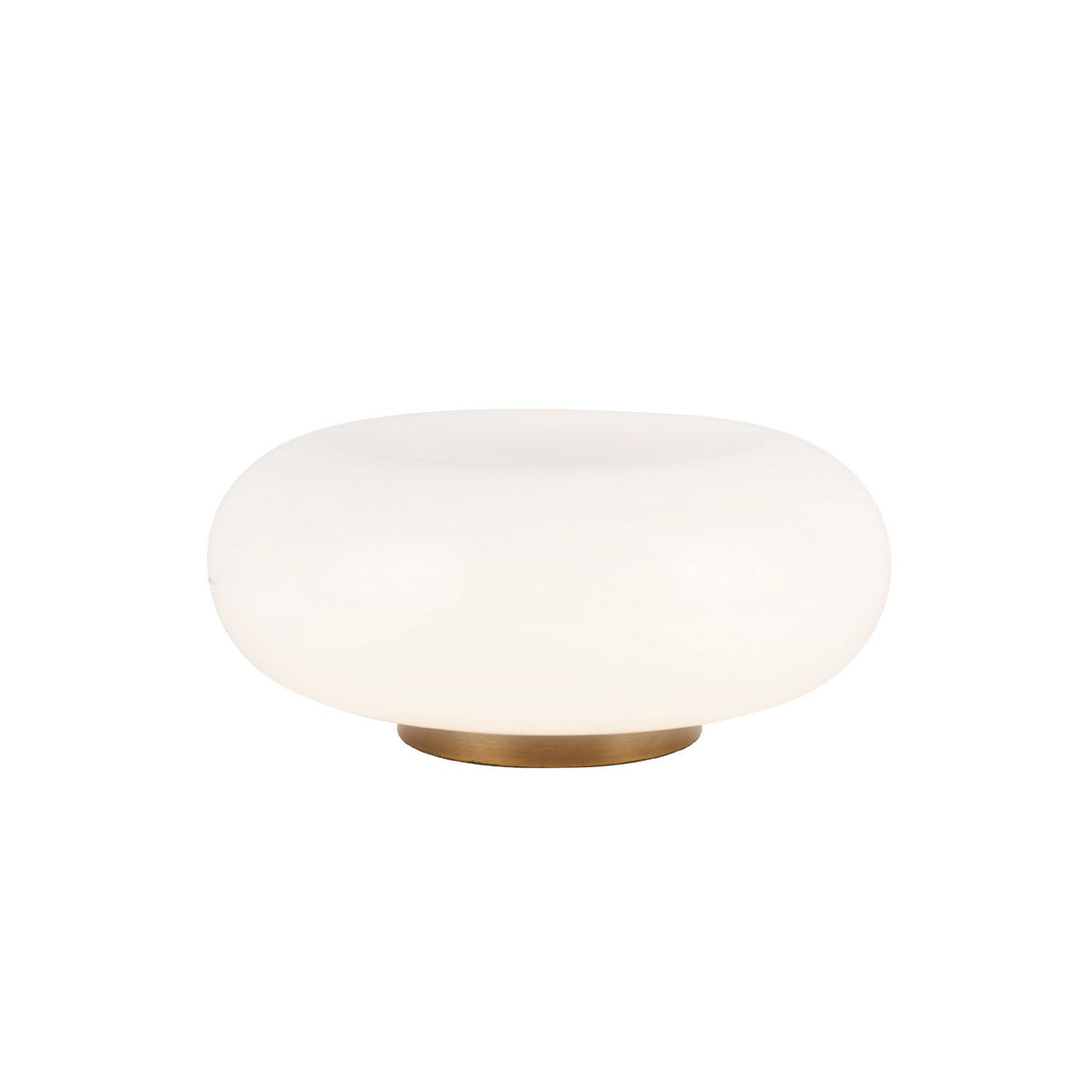 Lampe de table Nimbus Laiton vieilli / Verre opale, 8 3/4" – vue 3