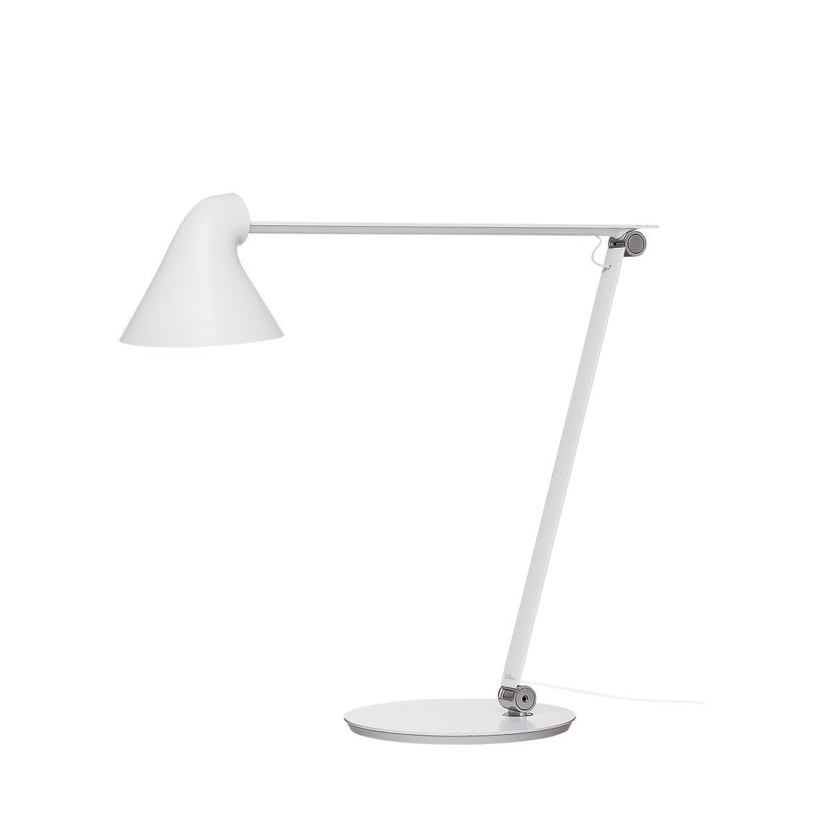 Lampe de table NJP - Blanc Avec Pied 3000K (Blanc Doux) by Louis Poulsen | Luminaires & cie