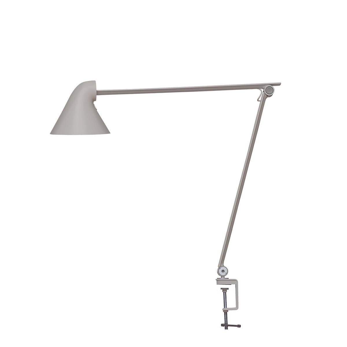 Lampe de table NJP - Gris aluminium pâle Clip 3000K (Blanc Doux) by Louis Poulsen | Luminaires & cie
