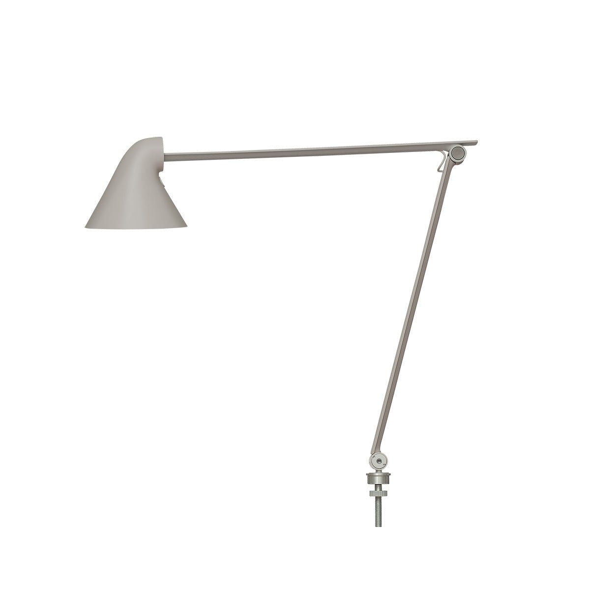 Lampe de table NJP - Gris aluminium pâle Vissable 3000K (Blanc Doux) by Louis Poulsen | Luminaires & cie