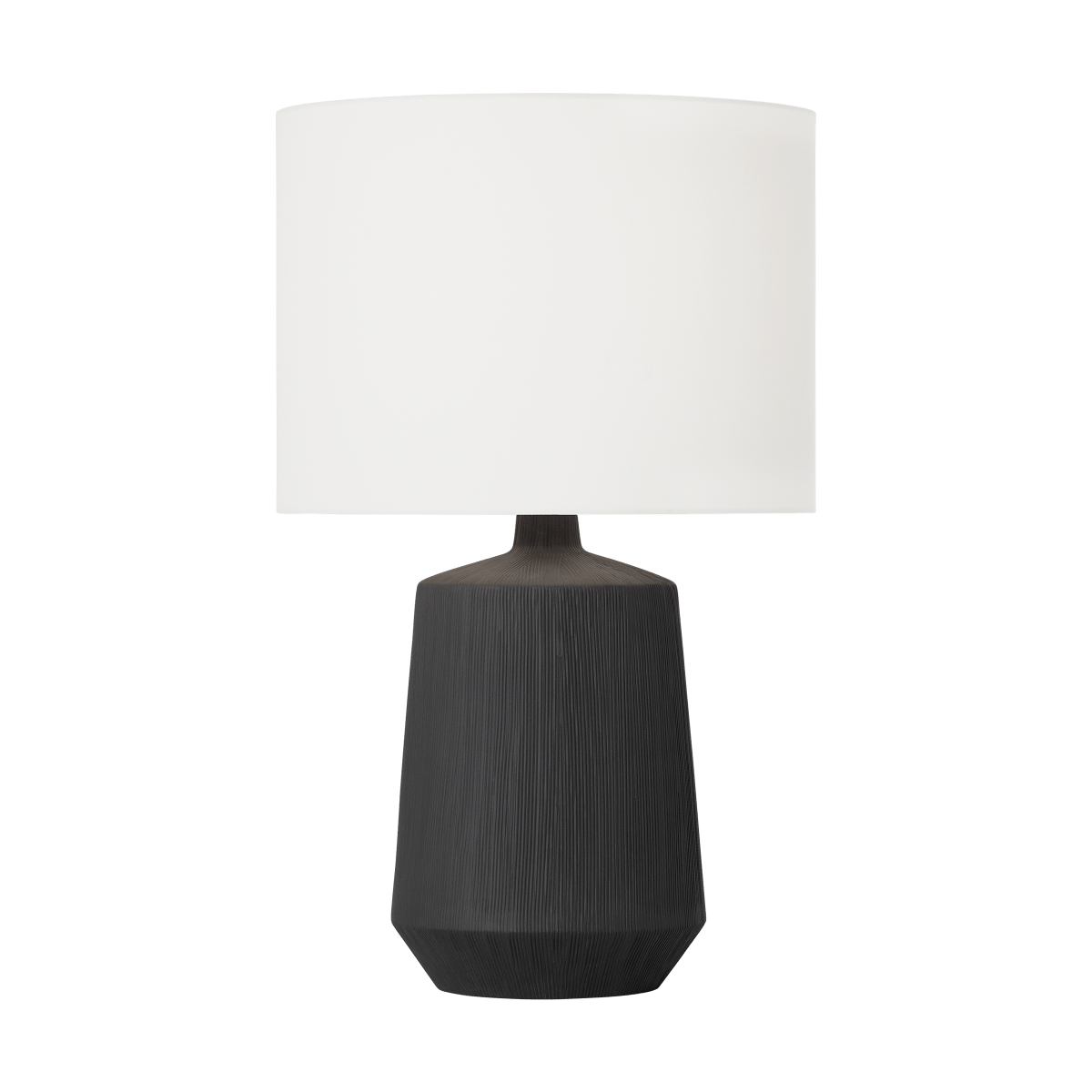 Lampe de table Panola - Céramique noire rugueuse by Visual Comfort Studio | Luminaires & cie