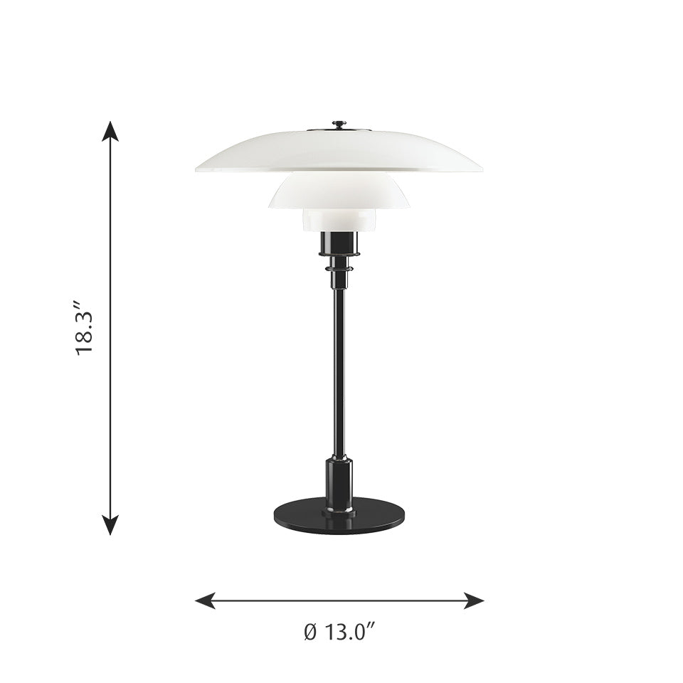 Lampe de table PH 3½ - 2½ Glass - Laiton métallisé by Louis Poulsen | Luminaires & cie