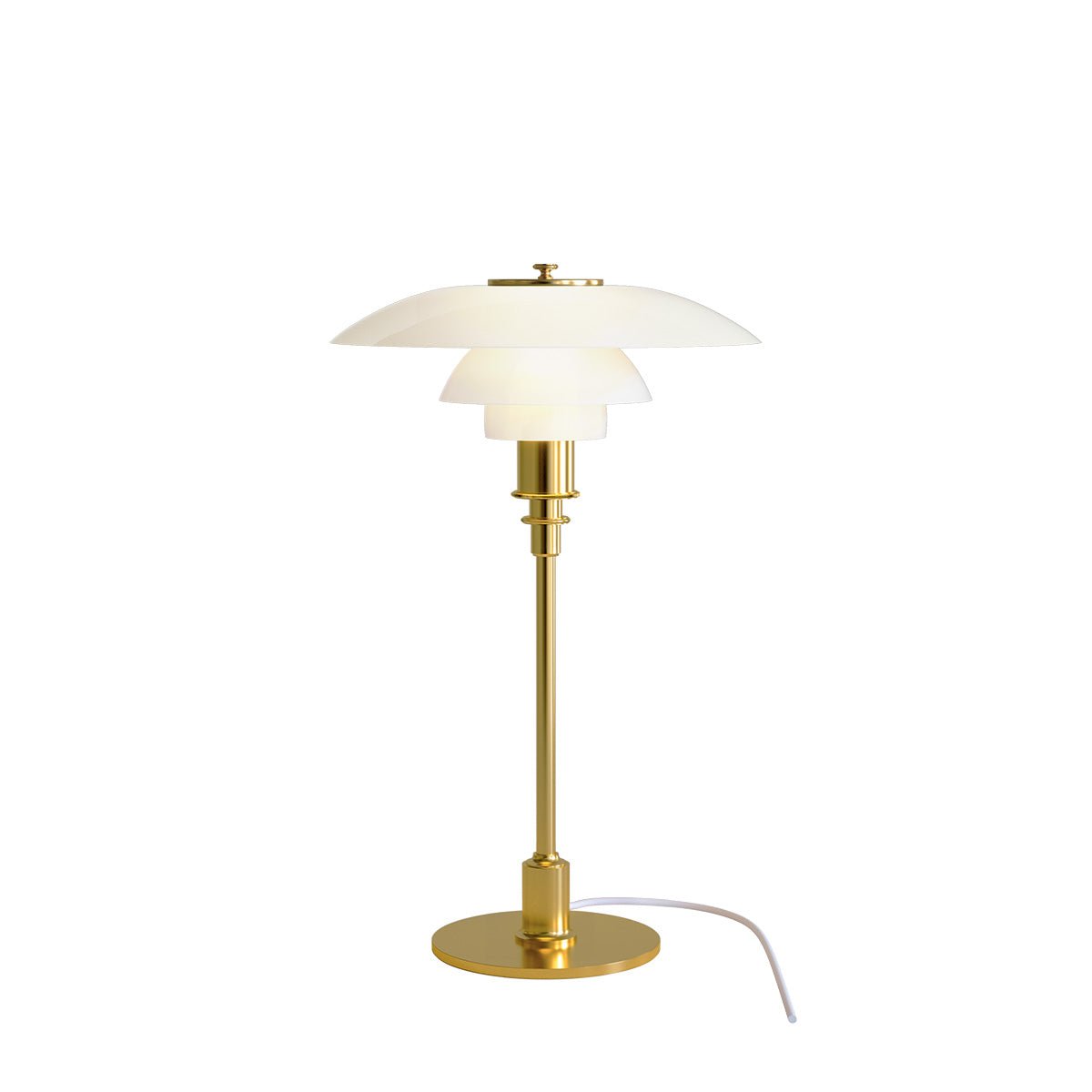 Lampe de table PH 3½ - 2½ Glass - Laiton métallisé by Louis Poulsen | Luminaires & cie