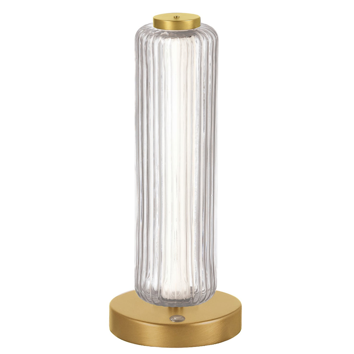 Lampe de table Ramona Transparent / Laiton vieilli – Dainolite