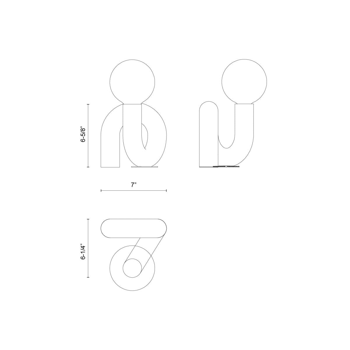 Lampe de table Sadie - Or brossé by Alora Lighting | Luminaires & cie