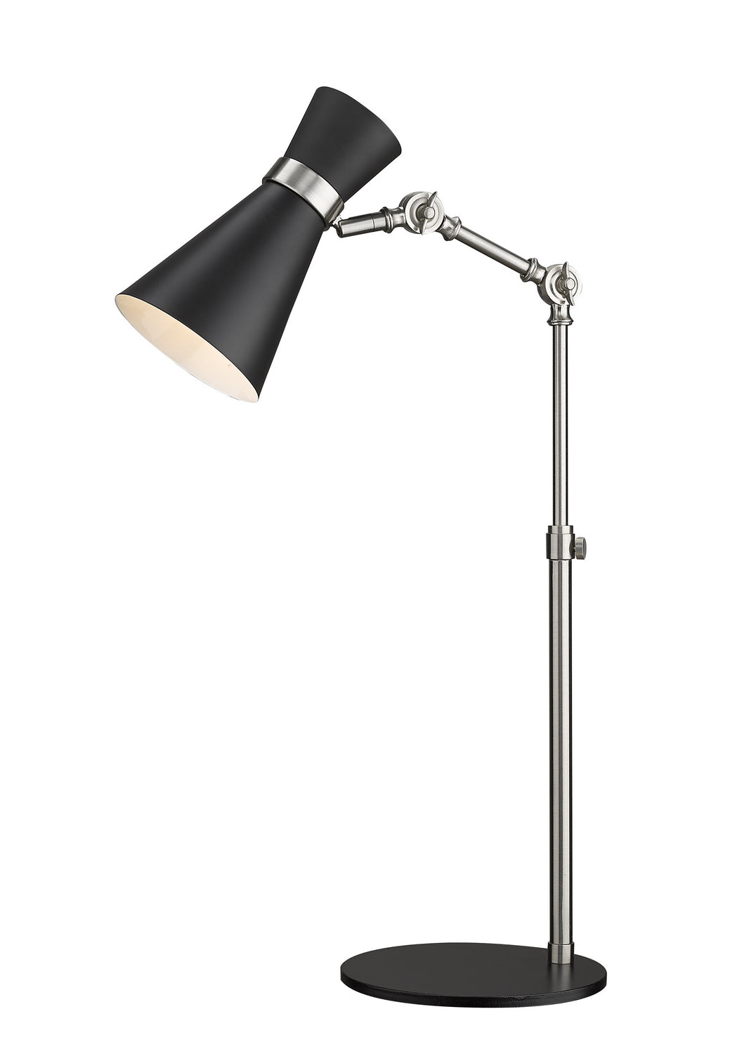 Lampe de bureau Soriano Noir mat + Nickel brossé – Z-Lite