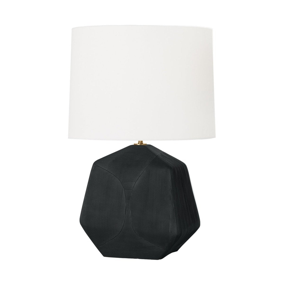 Lampe de table Tallulah - Céramique noire rugueuse by Visual Comfort Studio | Luminaires & cie