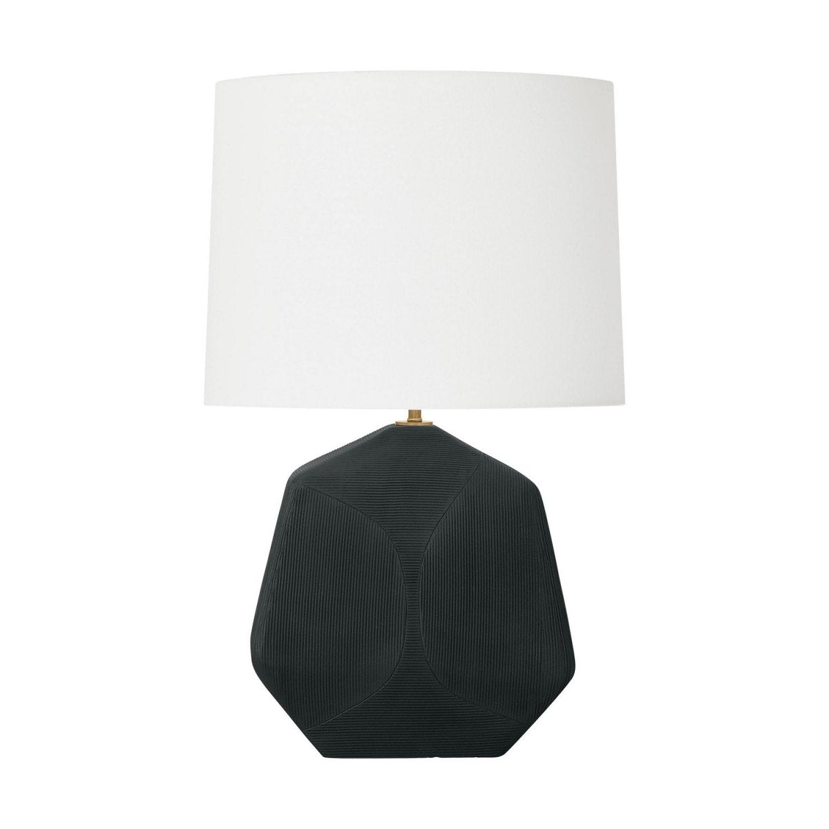 Lampe de table Tallulah - Céramique noire rugueuse by Visual Comfort Studio | Luminaires & cie