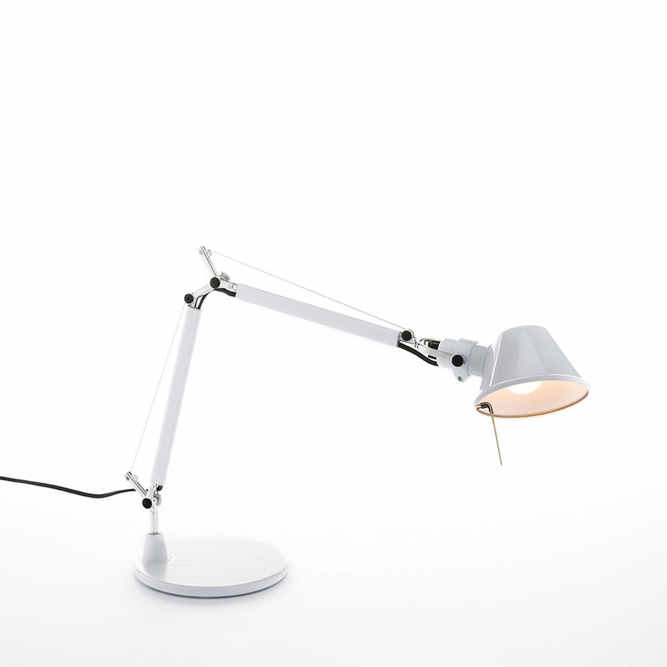 Lampe de table Tolomeo - Micro / avec Base Blanc 1 x 60W / G16.5 / E12 by Artemide | Luminaires & cie