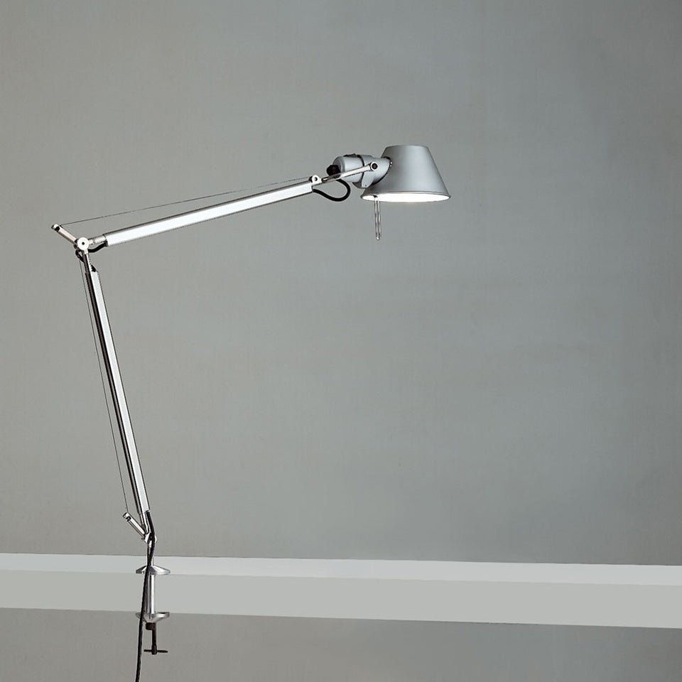 Lampe de table Tolomeo - Classique / avec Pince Aluminium 1 x 100W Medium E26 / A - 15 by Artemide | Luminaires & cie