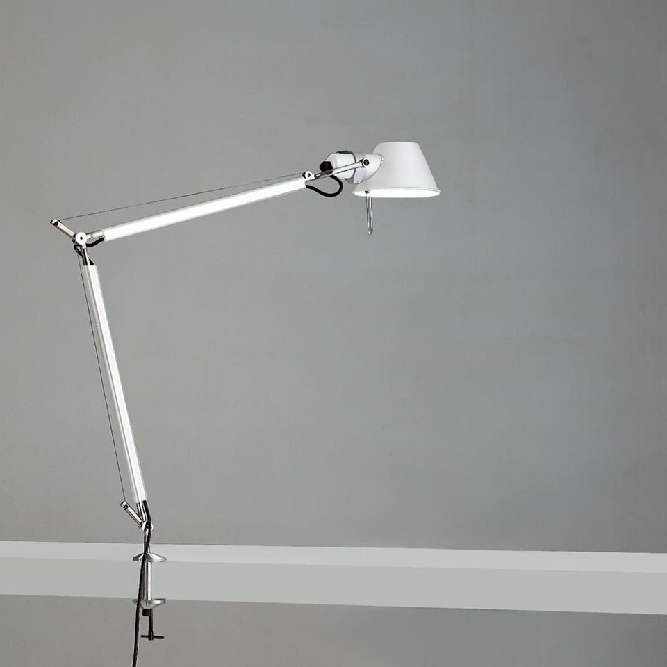 Lampe de table Tolomeo - Classique / avec Pince Blanc 1 x 100W Medium E26 / A - 15 by Artemide | Luminaires & cie