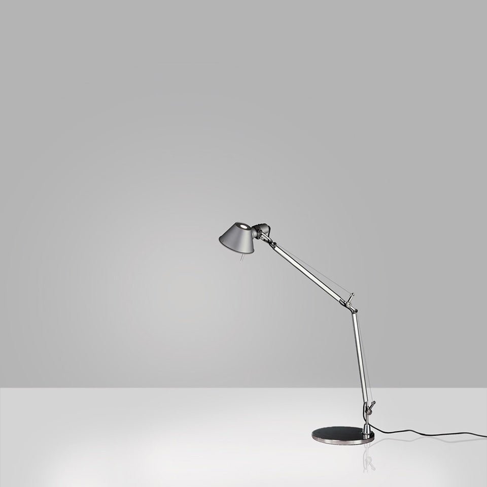 Lampe de table Tolomeo - Mini / avec Base Aluminium DEL / 10W / 3000°K / Dimmable sur tête by Artemide | Luminaires & cie