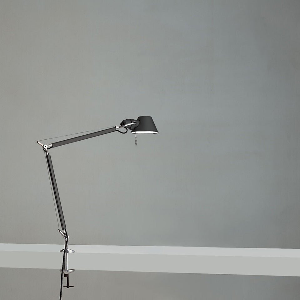 Lampe de table Tolomeo - Mini / avec Pince Noir 1 x A - 15 / 100W Max / Medium E26 by Artemide | Luminaires & cie