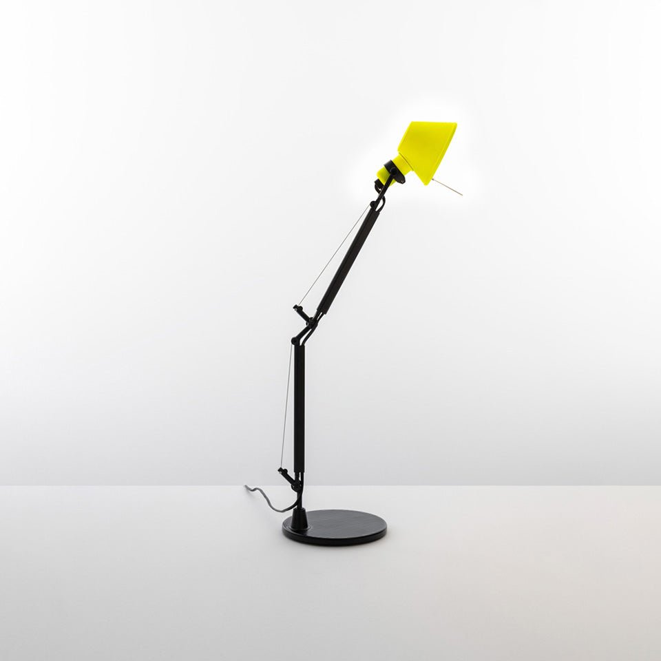 Lampe de table Tolomeo Micro Bicolor - Noir - Jaune by Artemide | Luminaires & cie