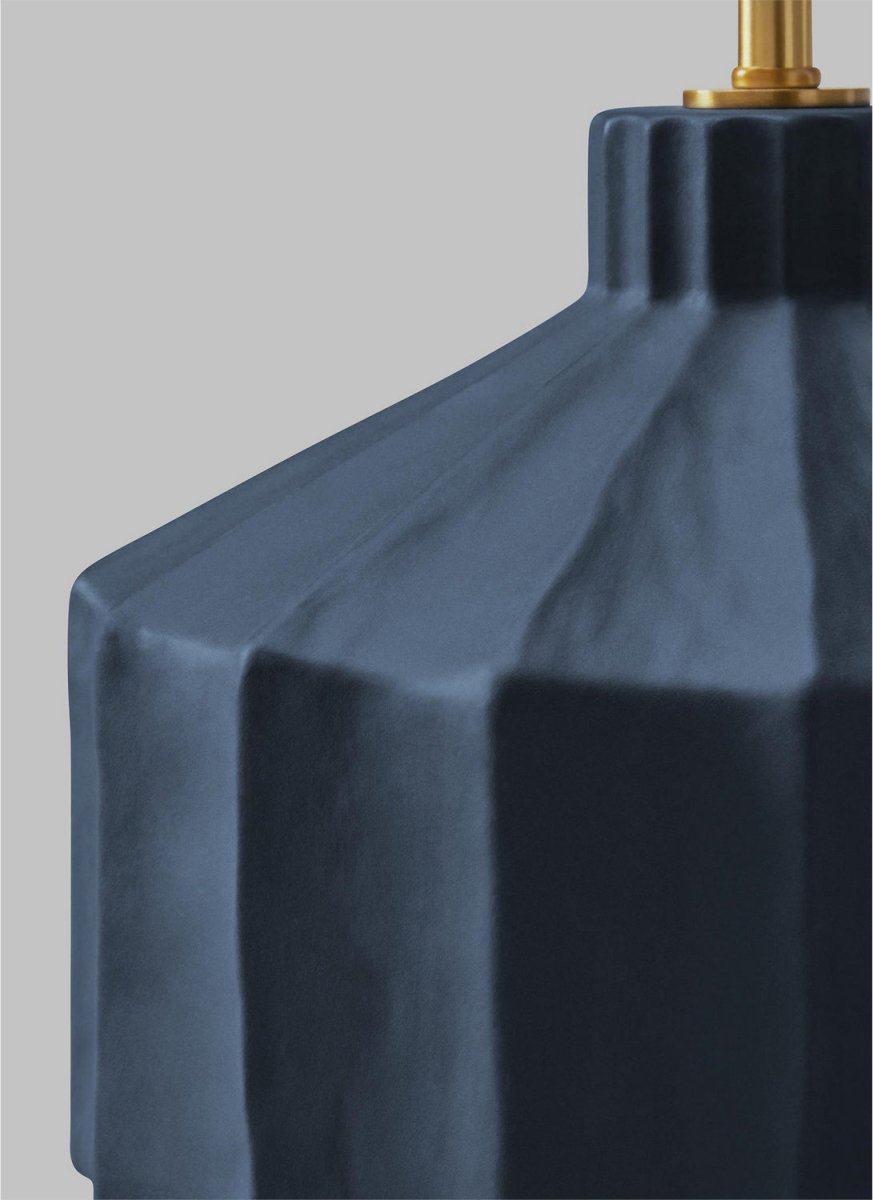Lampe de table Veneto - Bleu moyen mat lavé 15" by Visual Comfort Studio | Luminaires & cie