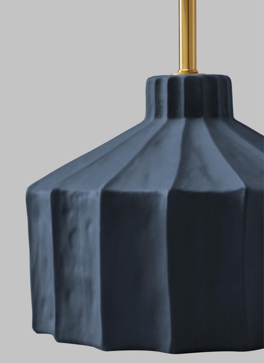 Lampe de table Veneto - Bleu moyen mat lavé 15" by Visual Comfort Studio | Luminaires & cie