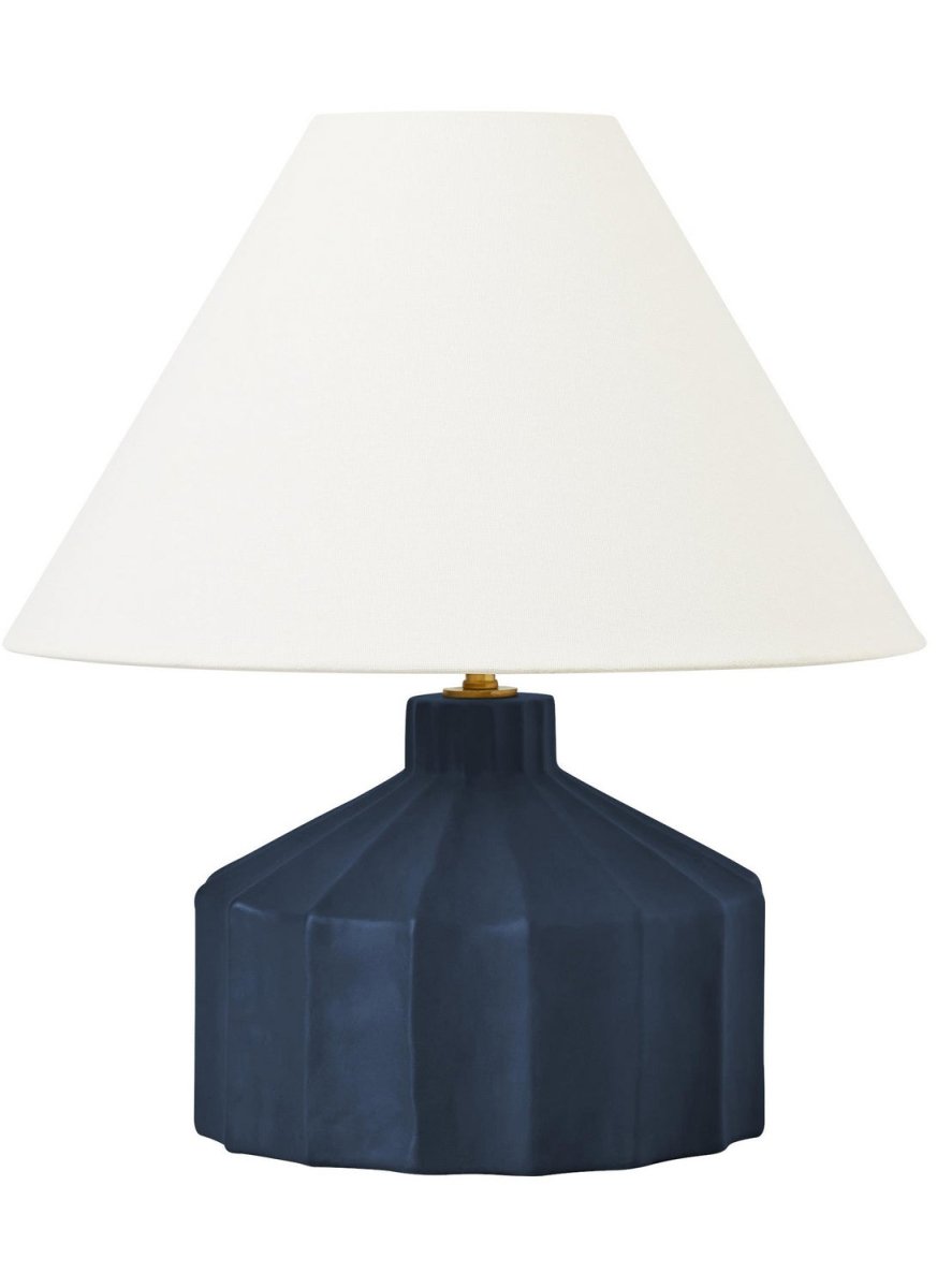 Lampe de table Veneto - Bleu moyen mat lavé 15" by Visual Comfort Studio | Luminaires & cie