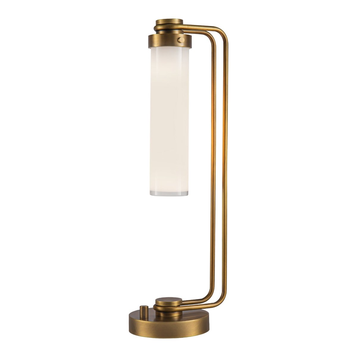 Lampe de table Wynwood - Opale en laiton / brillant vintage by Alora Lighting | Luminaires & cie