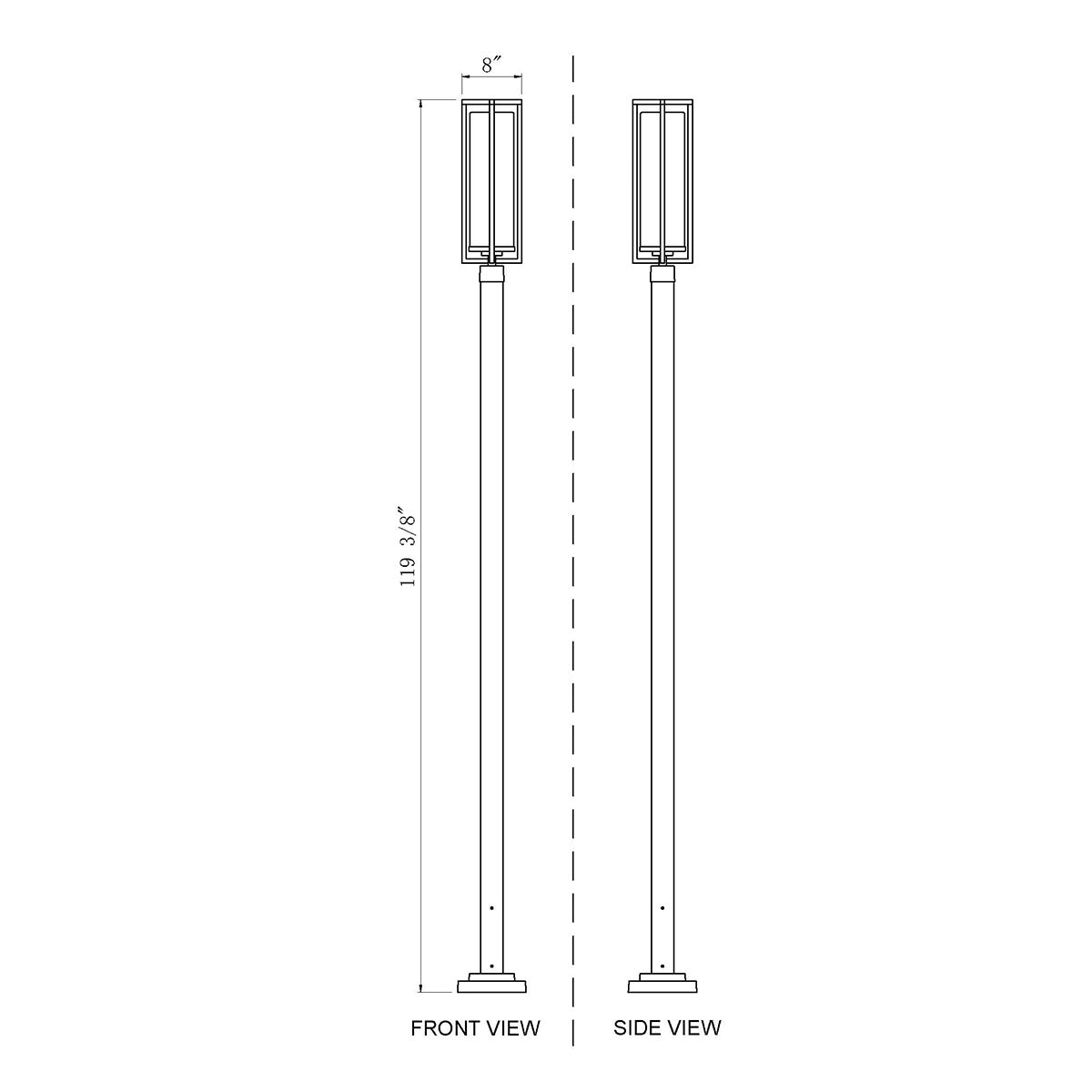 Lampe extérieure sur poteau Aura