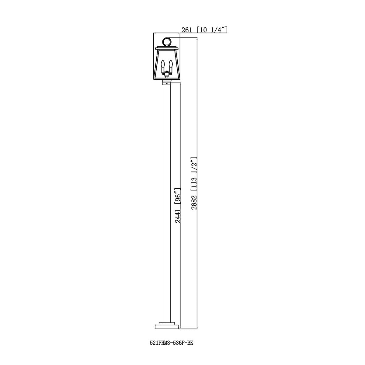 Lampe extérieure sur poteau Broughton