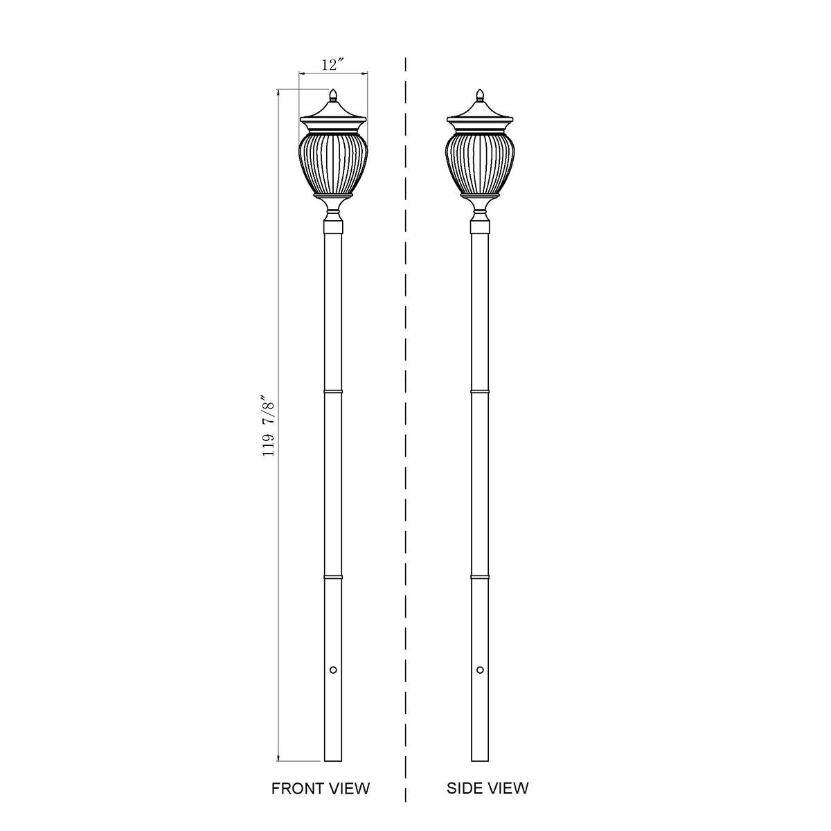 Lampe extérieure sur poteau Davina