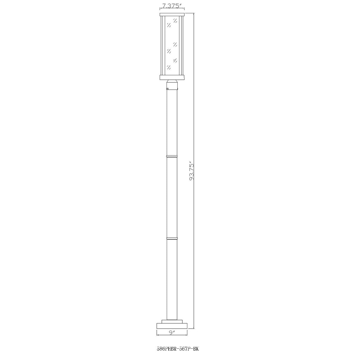 Lampe extérieure sur poteau Glenwood