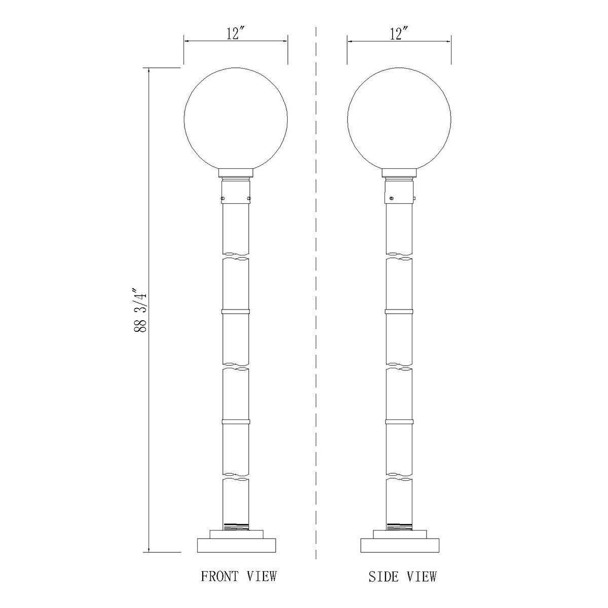 Lampe extérieure sur poteau Laurent