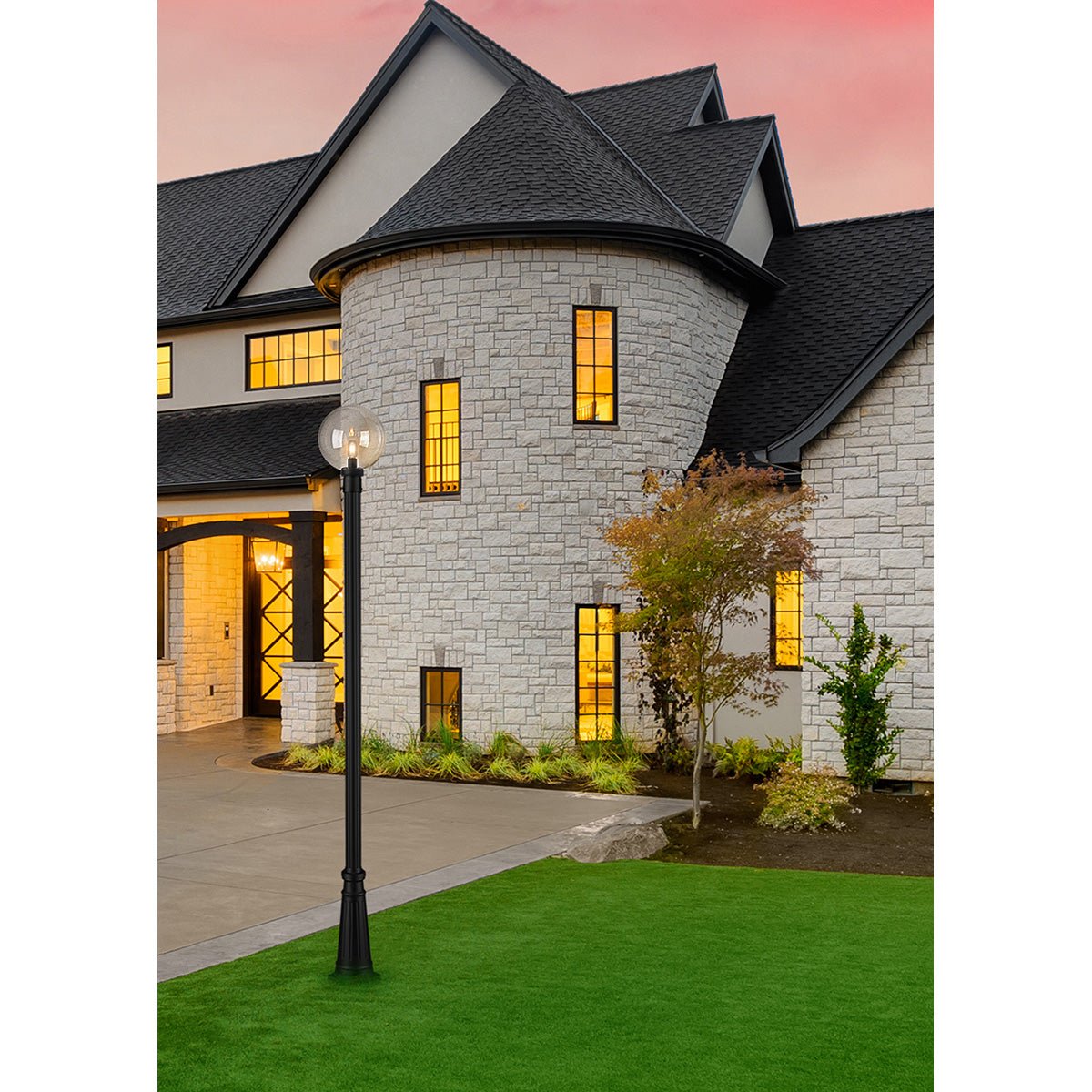 Lampe extérieure sur poteau Laurent