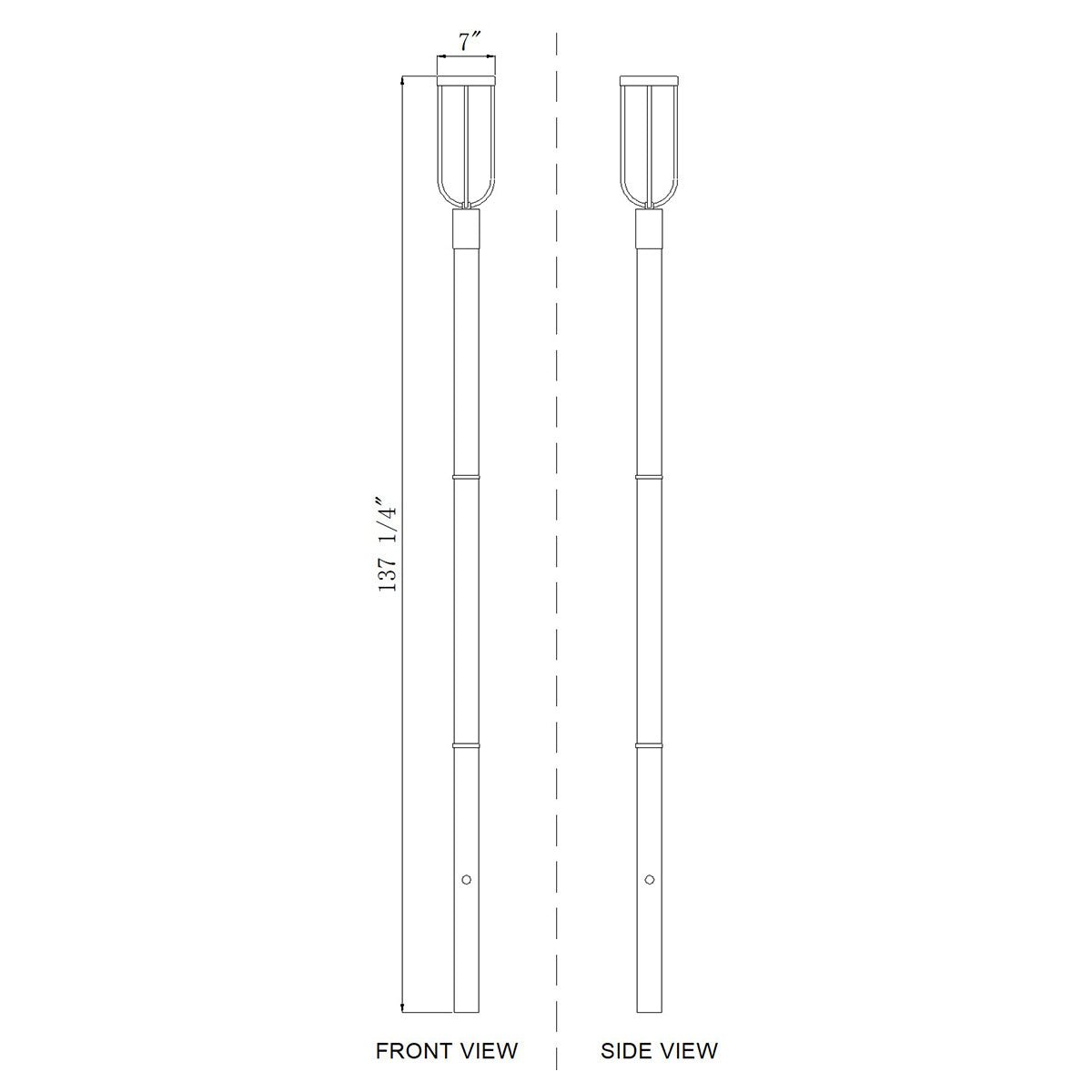 Lampe extérieure sur poteau Leland M