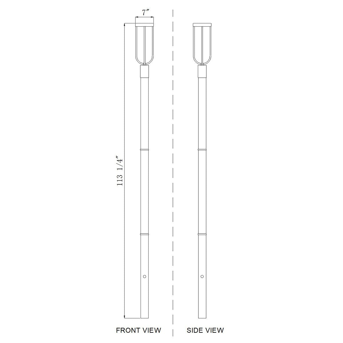 Lampe extérieure sur poteau Leland M