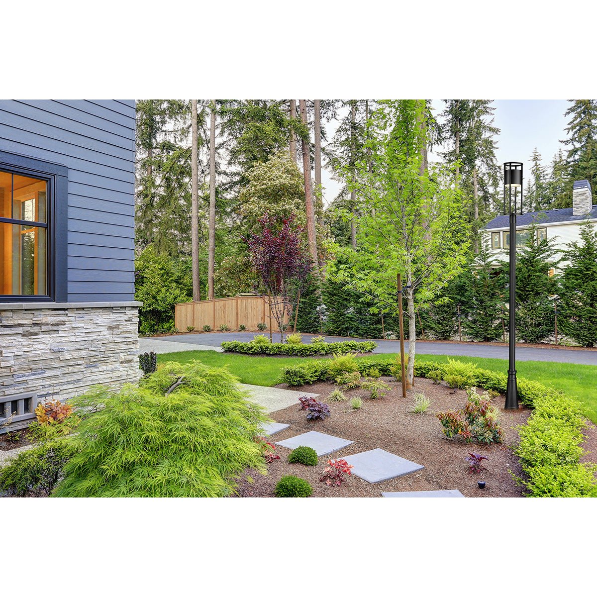 Lampe extérieure sur poteau Luca