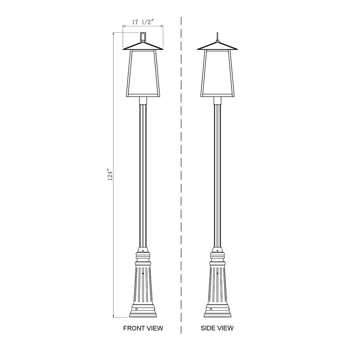 Lampe extérieure sur poteau Rainer XXL