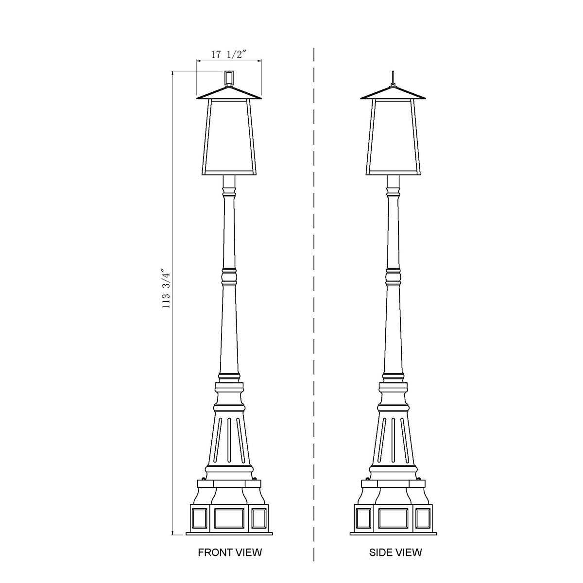 Lampe extérieure sur poteau Rainer XXL