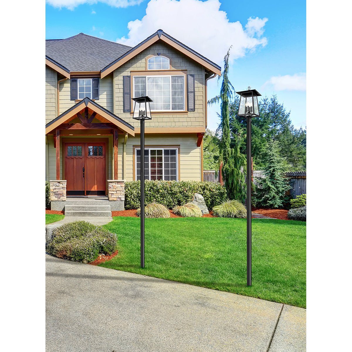 Lampe extérieure sur poteau Rainer