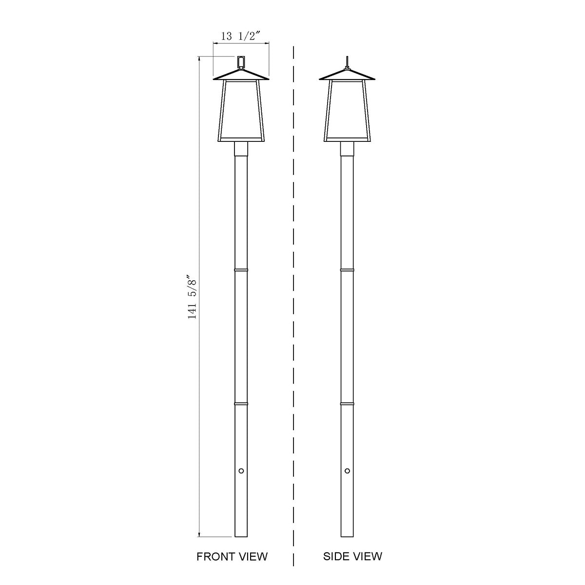 Lampe extérieure sur poteau Rainer